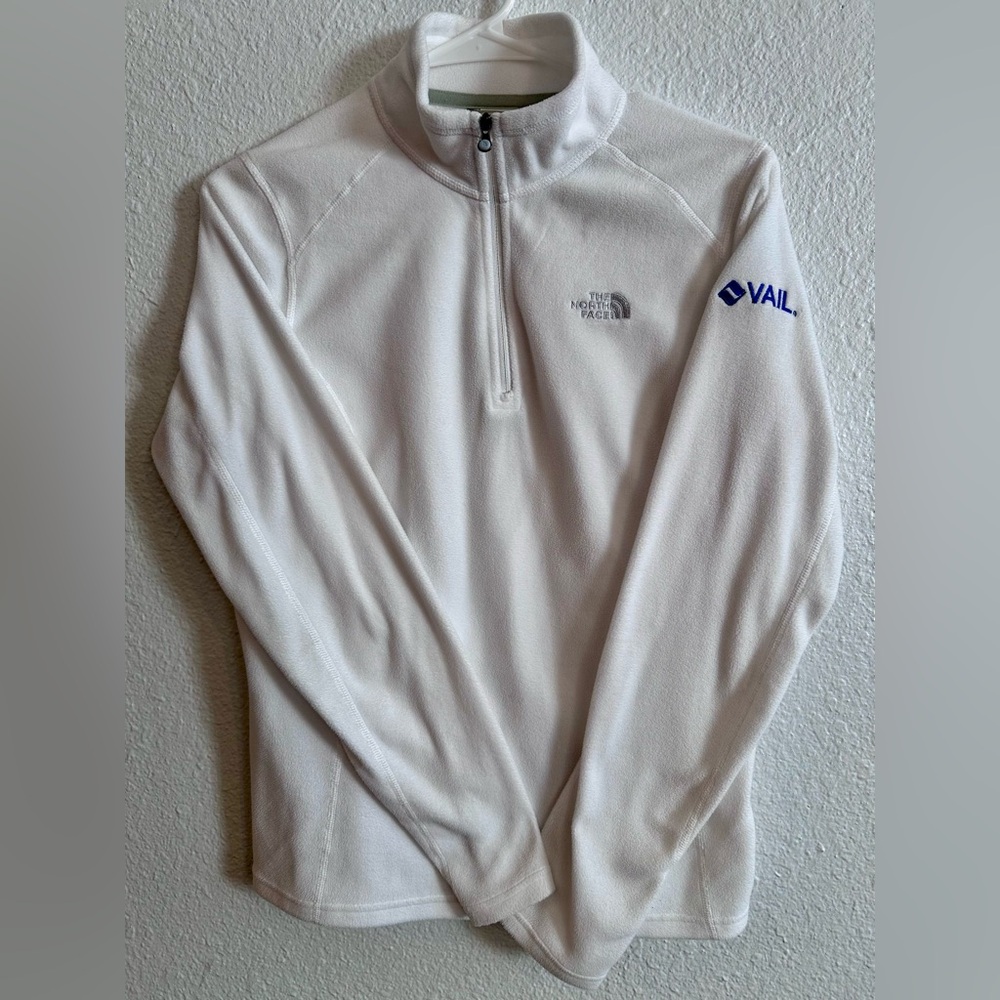 The North Face Women's Pure White Half-Zip Vail Ski Resort Jacket